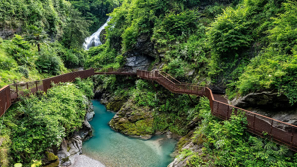 Orrido di Bellano e Ca' del Diavol, Bellano, Lecco. Shutterstock_2491327033