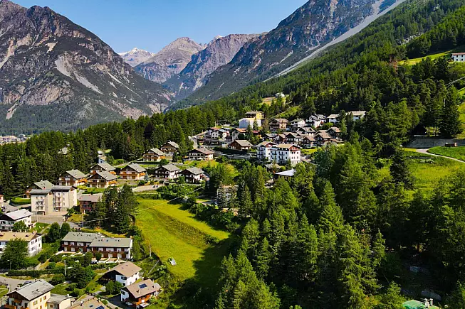 Bormio visto dall'alto