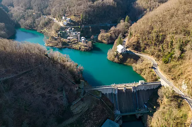 Isola Santa, in Toscana, dall'alto