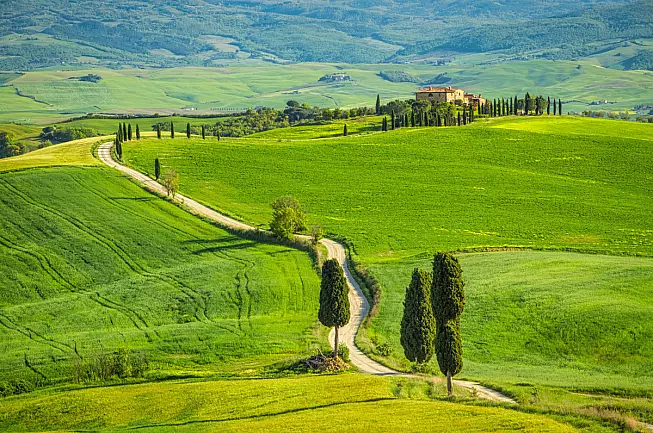 I famosi Campi Elisi in Val d'Orcia, Pienza, set del Gladiatore