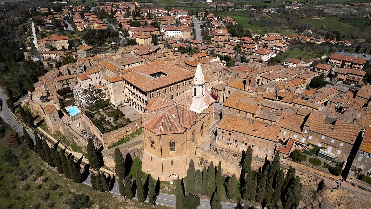 Pienza vista dall'alto