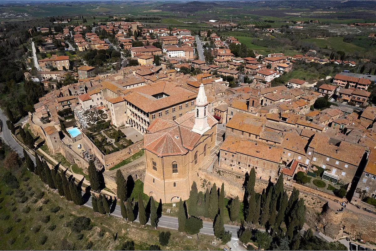 Pienza vista dall'alto