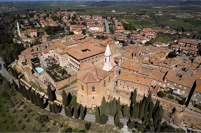 Pienza vista dall'alto