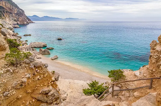 Fine del percorso per Cala Goloritzé, spiaggia sarda