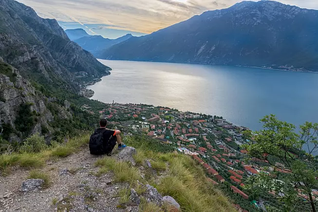 Limone sul Garda, Lago di Garda. iStock-1125340315