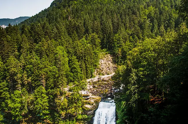 Saut du Doubs, o Salto del Doubs. Vista sopra la sorgente