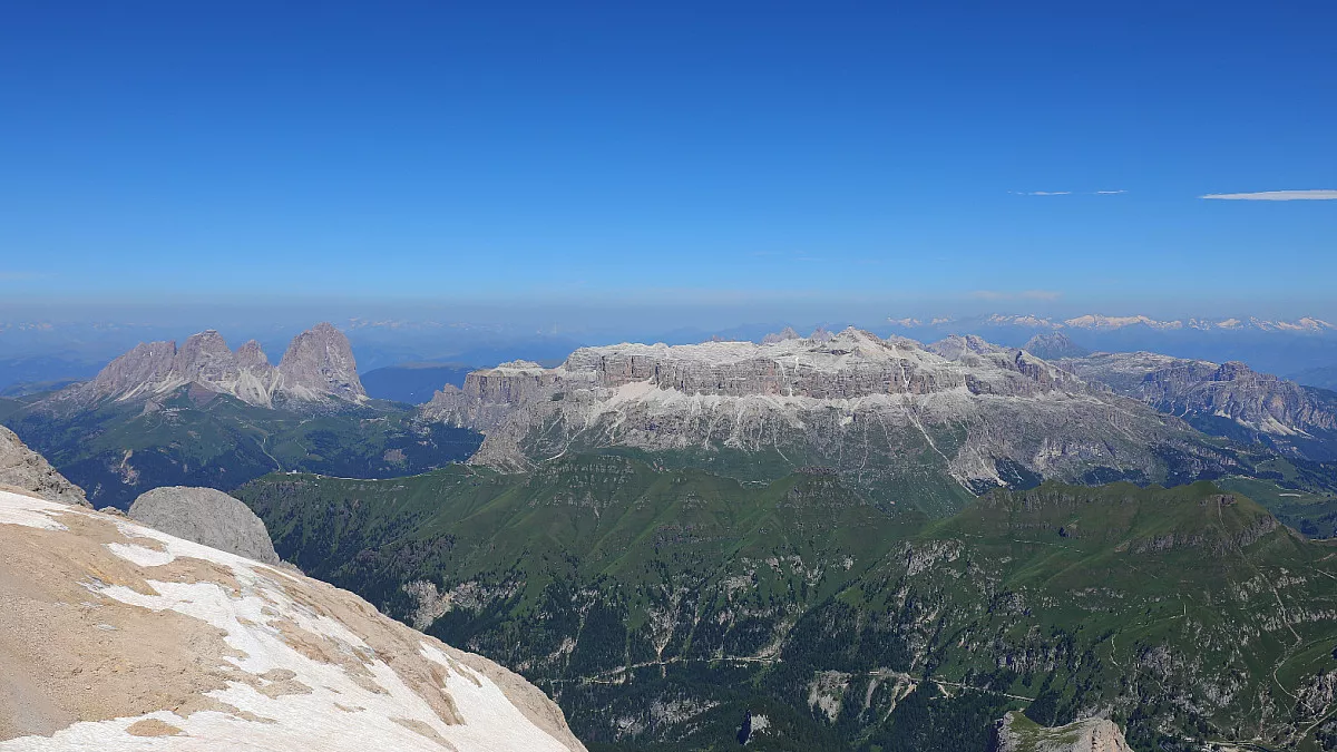Punti panoramici Trentino, vista del Sasso Pordoi