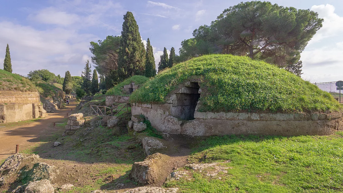 Necropoli della Banditaccia, Cerveteri, Roma, Lazio. Shutterstock_1546470467