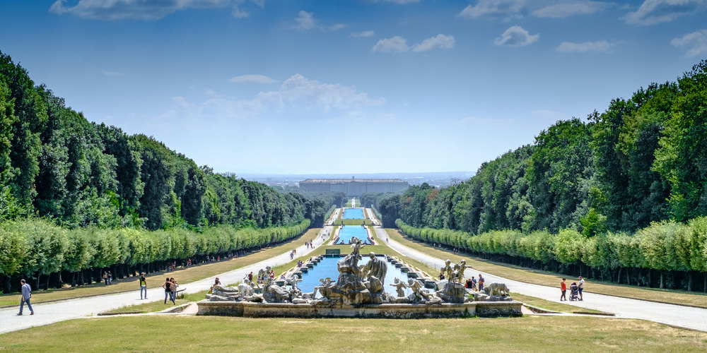 Reggia di Caserta, parco e viale