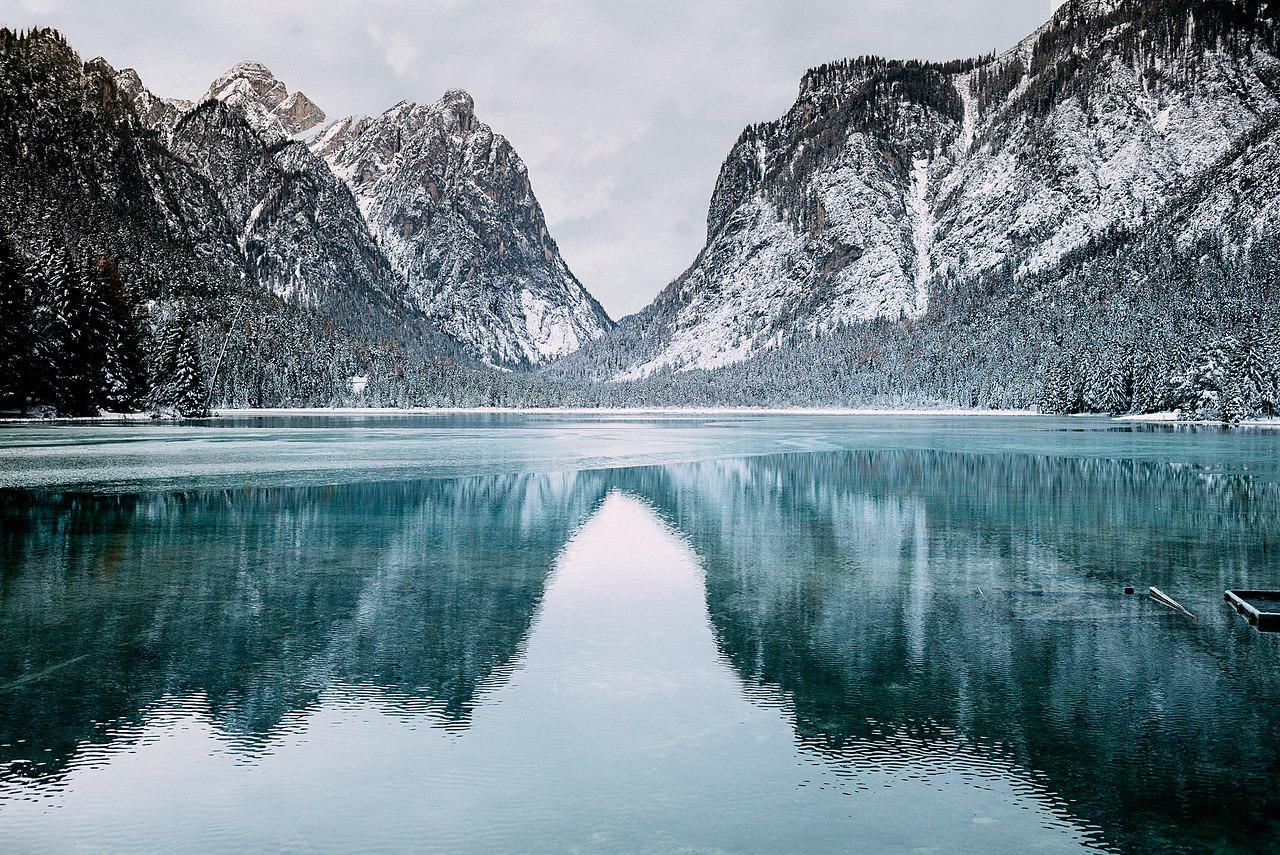 Lago di Dobbiaco, inverno