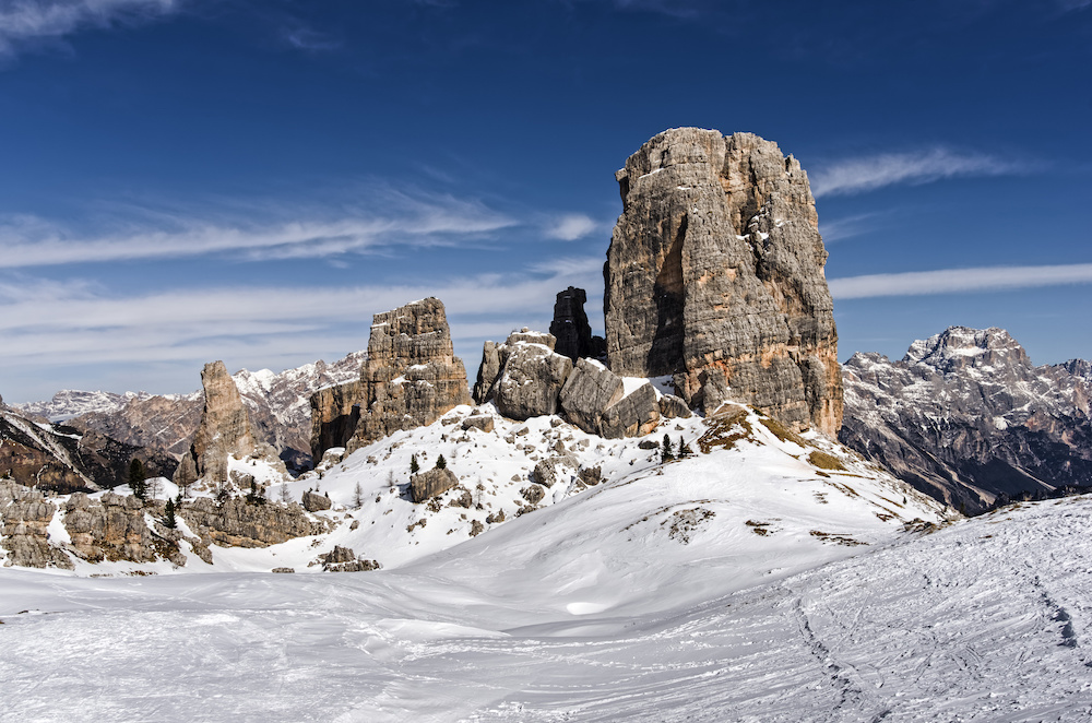 Cinque Torri in inverno