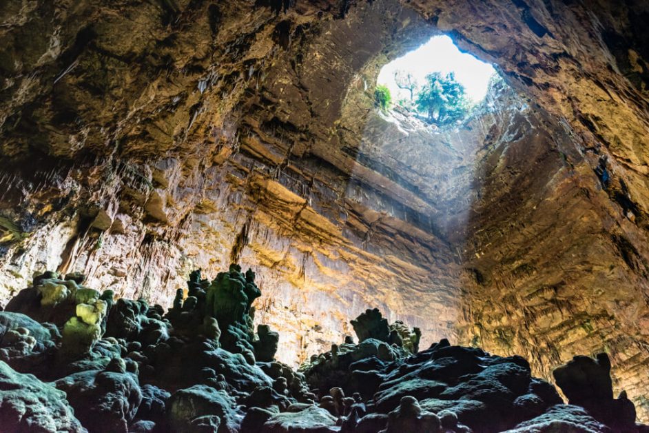 La voragine Greve nelle Grotte di Castellana in Puglia