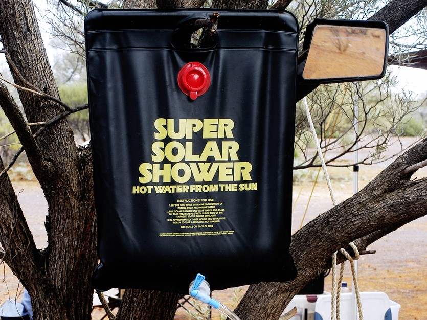 Doccia Da Campeggio Solare 20L - Con Display Temperatura, Riscaldamento Solare, Per Escursionismo E Outdoor